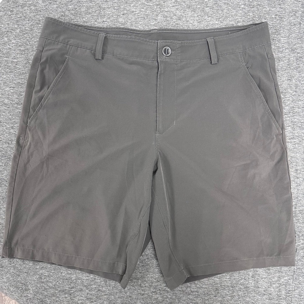 Under Armour HeatGear Golf Shorts Lightweight Loose Fit Gray Size 38